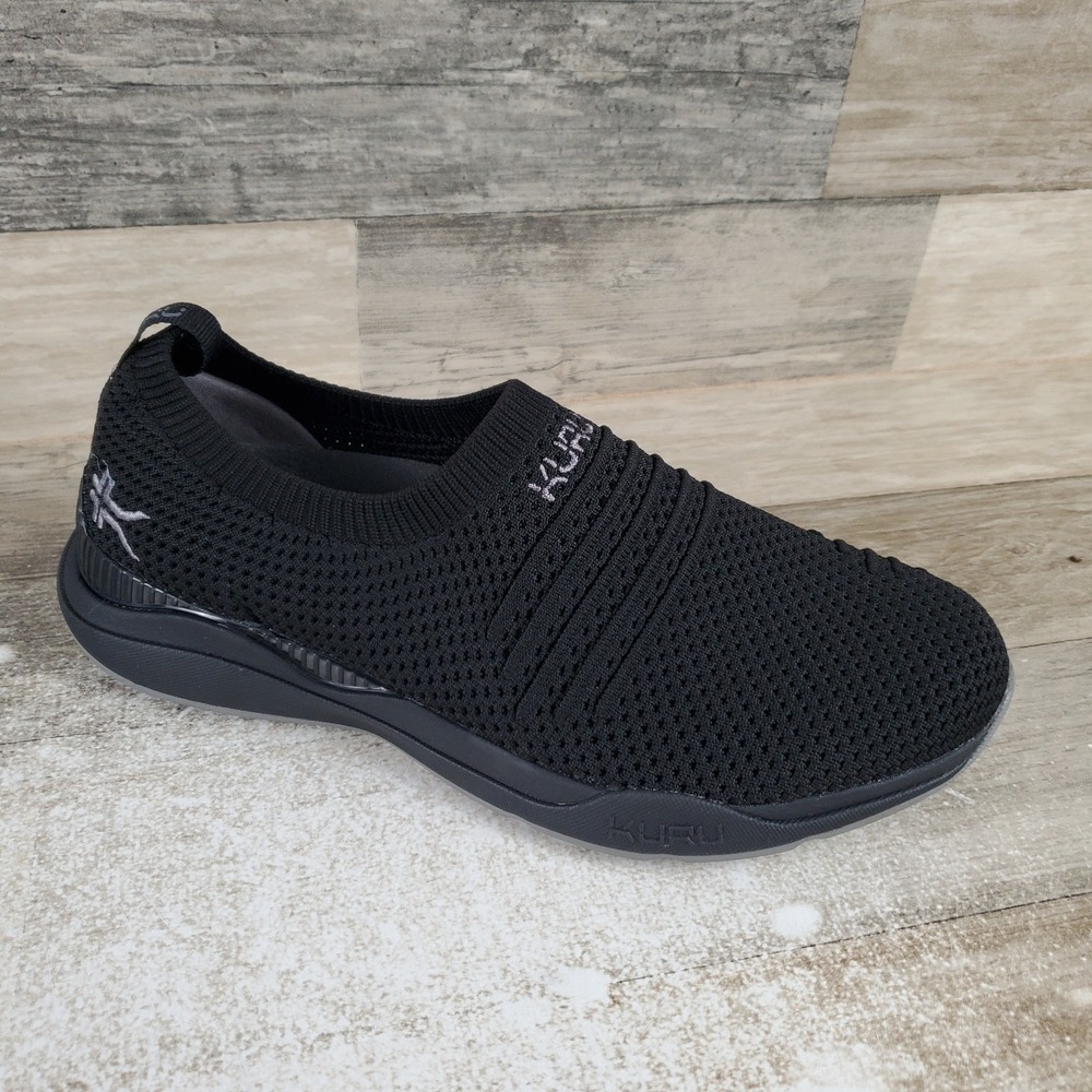 KURU Women's Black Knit Slip-On Sneaker
